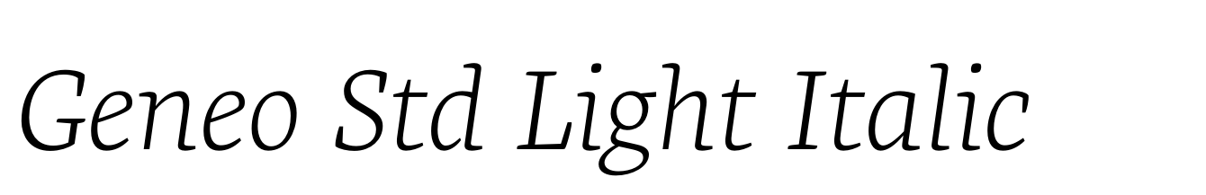 Geneo Std Light Italic